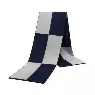 浪莎 经典保暖加厚格子加绒 绒线围巾 男款