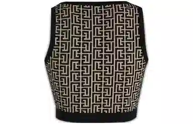 Balmain FW22 Logo Knit Vest Black