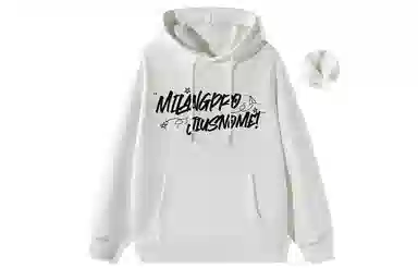 国际米兰足球俱乐部 涂鸦印花宽松休闲连帽套头学生运动户外内搭上衣重磅卫衣 男女同款