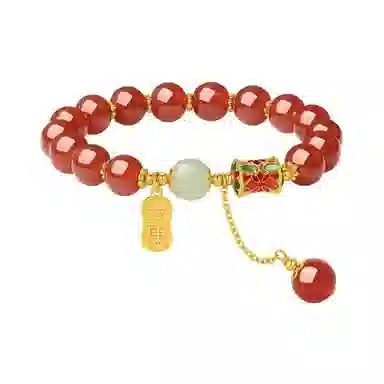 金瑞邦 国潮新中式 本命年 复古精致轻奢 纳福转运 中国风 小众 玛瑙 玉石手串 女款
