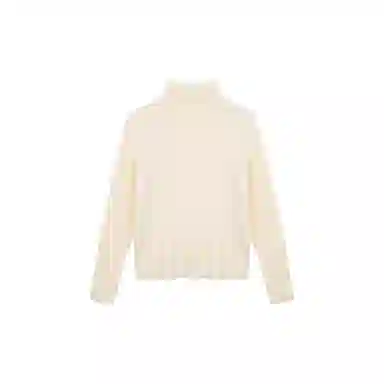 麓蔓蒂 宽松高领纯色长袖针织衫 女款