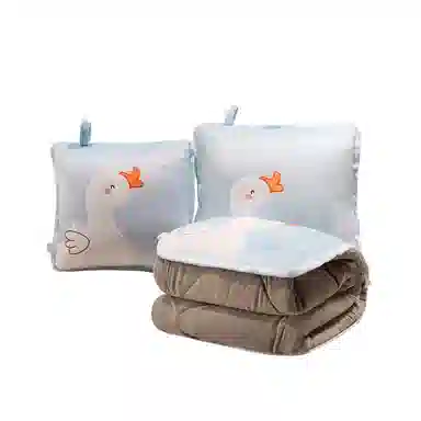 公主恋人 卡通加厚抱枕被 可爱兔子恐龙哈士奇靠枕 午睡毯 玩偶周边