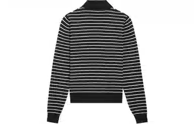 CELINE Striped Triomphe Polo In Fine Wool Polo