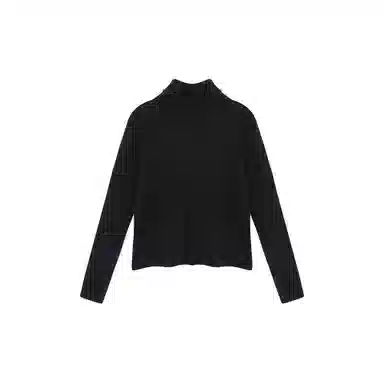 麓蔓蒂 宽松高领纯色长袖针织衫 女款