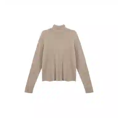 麓蔓蒂 宽松高领纯色长袖针织衫 女款