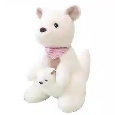 公主恋人 母子袋鼠 可爱安抚抱枕靠枕 玩偶 毛绒公仔