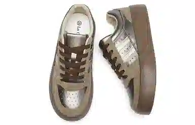 拉夏贝尔 合成革 百搭舒适 增高轻便 低帮 板鞋 女款