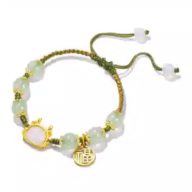 北隐 守护饺子龙  梨花落 小众轻奢 琉璃 手链 女款