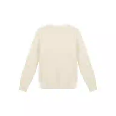 麓蔓蒂 纯色圆领提花长袖针织衫 女款