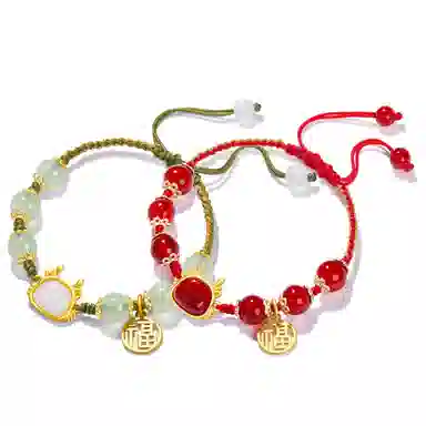 北隐 守护饺子龙  梨花落 小众轻奢 琉璃 手链 女款