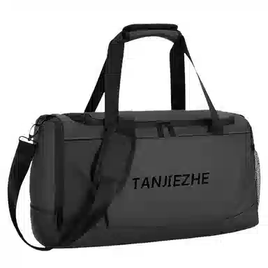 探界者 干湿分离防水耐脏容量超大多重收纳独立鞋仓 皮膜 健身旅行包 常规 男款 黑色/灰色