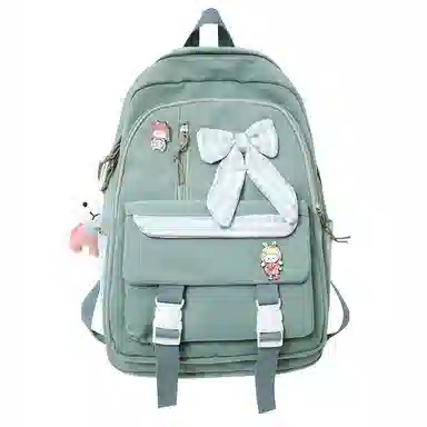 尼格尔 小学生书包蝴蝶结可爱甜美尼龙书包背包双肩包 女款 多色