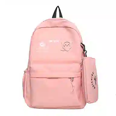 尼格尔 简约小清新校园简单时尚中大学生可爱洋气尼龙书包背包双肩包 女款 多色