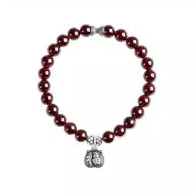 石头记 好运福袋串珠新中式森系优雅气质 石榴石 手串 男女同款情侣款