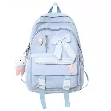 尼格尔 小学生书包蝴蝶结可爱甜美尼龙书包背包双肩包 女款 多色