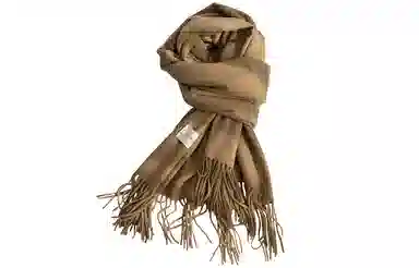 优幽兰 纯色围脖针织加厚护脖流苏防风防寒外搭保暖休闲高级感 绒线围巾 女款