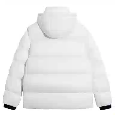 AMBER LIGHT Patchwork Logo Hoodie Coat