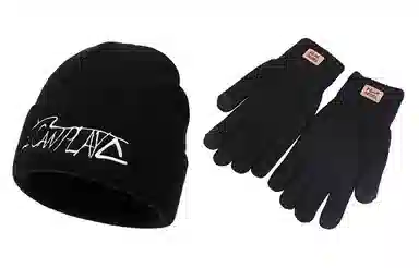 匹克 刺绣小清新 针织手套 绒线帽 男女同款情侣款