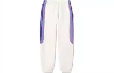 中国李宁 重燃系列  抽绳束口撞色休闲针织运动裤 男女同款 米白色