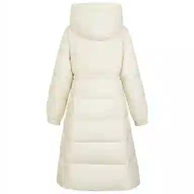 九条喵 加厚连帽收腰长款羽绒服 女款