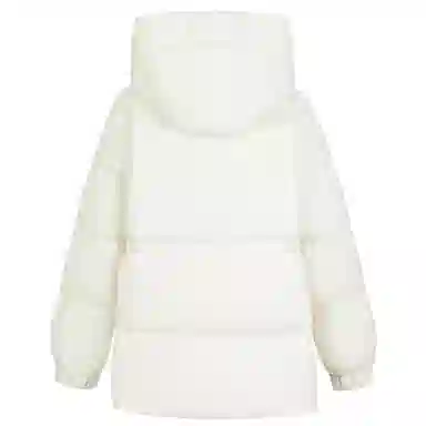 九条喵 纯色加厚连帽中长款羽绒服 女款