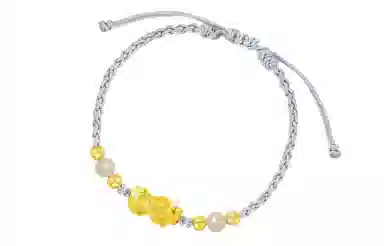 琦珂 足银新中式手绳国潮宫廷风貔貅款 黑曜石 手链 男女同款情侣款