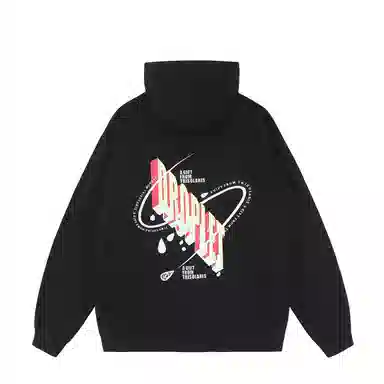 三体 水滴一个来自星球的馈赠系列 宽松套头休闲日常简约易搭亲肤保暖防风纯棉重磅长袖情侣连帽卫衣 男女同款