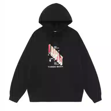 三体 水滴一个来自星球的馈赠系列 宽松套头休闲日常简约易搭亲肤保暖防风纯棉重磅长袖情侣连帽卫衣 男女同款