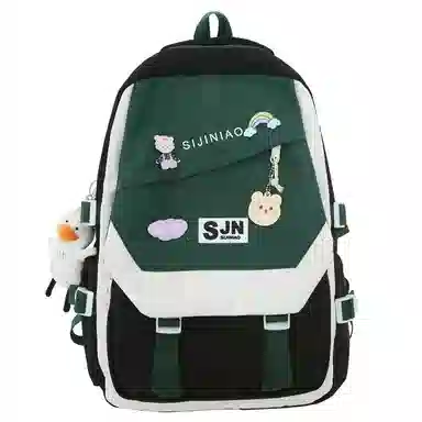 尼格尔大容量双肩背包休闲校园女生尼龙双肩包小学生初中生学生上课书包女多色