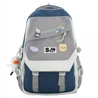 尼格尔大容量双肩背包休闲校园女生尼龙双肩包小学生初中生学生上课书包女多色