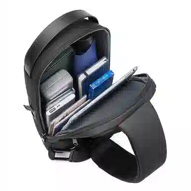 大容量休闲多功能防水 牛津布 单肩斜挎包胸包 常规 男女同款情侣款 黑色