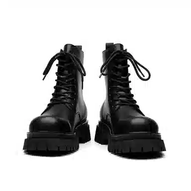 健休 简约 中筒 马丁靴 男女同款 黑色