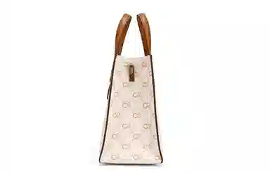 COOGI Logo Strap Shoulder Bag Medium Ivory Brown
