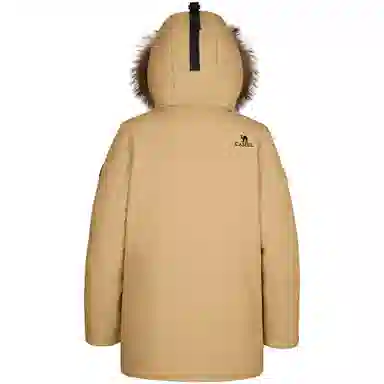 CAMEL Mid-Length Down Jacket