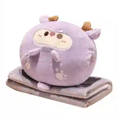 公主恋人 可爱小动物三用抱枕毯 玩偶周边