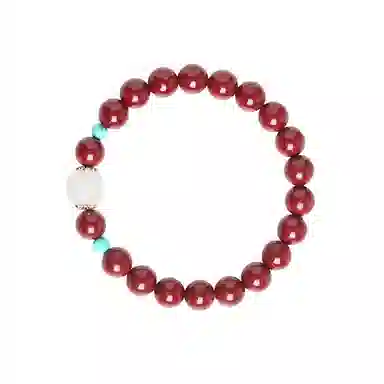 宝致 国风国潮 轻奢简约高级感 再造辰砂朱砂 玉石手串 男女同款情侣款