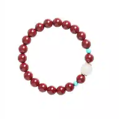 宝致 国风国潮 轻奢简约高级感 再造辰砂朱砂 玉石手串 男女同款情侣款