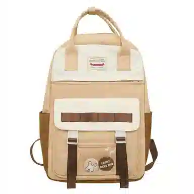 尼格尔大容量双肩包女高中生尼龙电脑旅行背包初中生书包女大学生韩版高颜值 多色