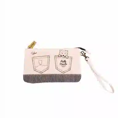 Hello Marche Canvas Crossbody Bag White