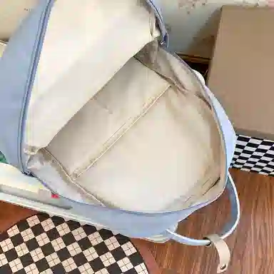 尼格尔大容量双肩包女高中生尼龙电脑旅行背包初中生书包女大学生韩版高颜值 多色