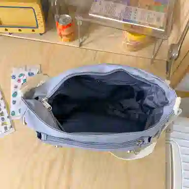 尼格尔 学生斜挎包女生单肩包韩版尼龙初中高中上课补习书包百搭包包 多色