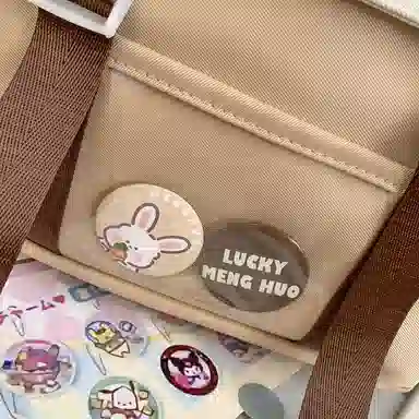 尼格尔大容量双肩包女高中生尼龙电脑旅行背包初中生书包女大学生韩版高颜值 多色