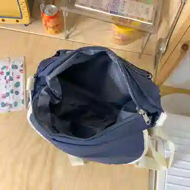 尼格尔 学生斜挎包女生单肩包韩版尼龙初中高中上课补习书包百搭包包 多色