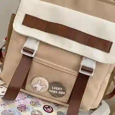 尼格尔大容量双肩包女高中生尼龙电脑旅行背包初中生书包女大学生韩版高颜值 多色