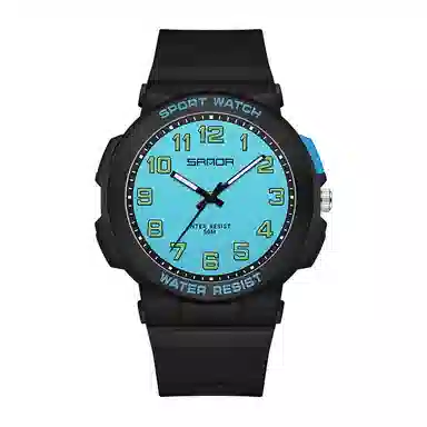 三达石英机芯户外简约男女学生同款夜光防水手表国表男女同款白色表盘