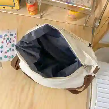 尼格尔 学生斜挎包女生单肩包韩版尼龙初中高中上课补习书包百搭包包 多色