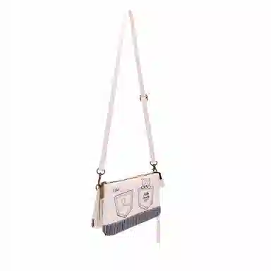 Hello Marche Canvas Crossbody Bag White