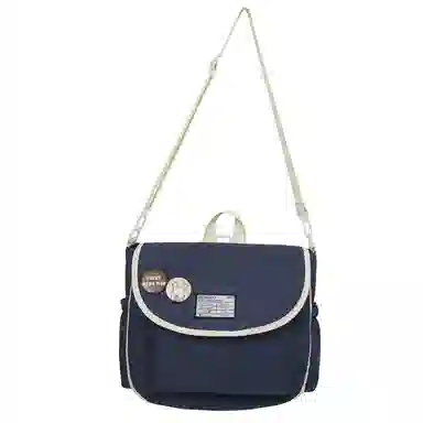 尼格尔 学生斜挎包女生单肩包韩版尼龙初中高中上课补习书包百搭包包 多色