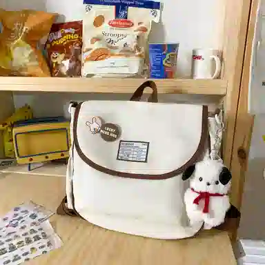 尼格尔 学生斜挎包女生单肩包韩版尼龙初中高中上课补习书包百搭包包 多色