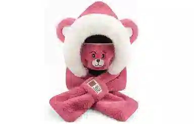 优幽兰 韩版显脸小一体式 加厚防风防寒保暖护耳 甜美可爱 聚酯纤维 斗篷帽 女款